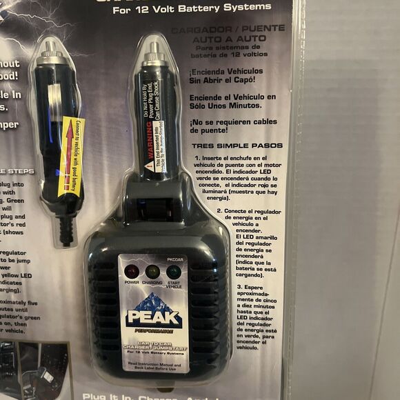 vintage Peak PKC0AR car to car charger jump-start for 12 volt battery systems - Picture 2 of 4